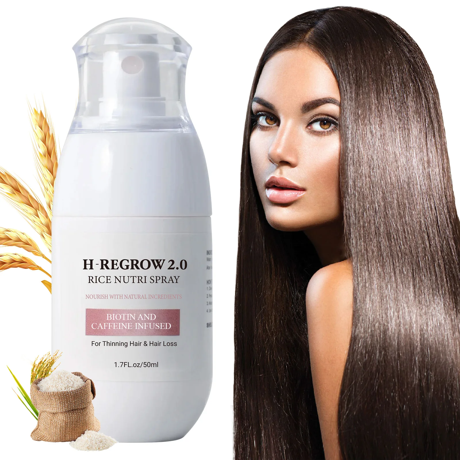 Hair Spray Rice Water Strong H - огляд і ціна Hair Care With Rice Water
