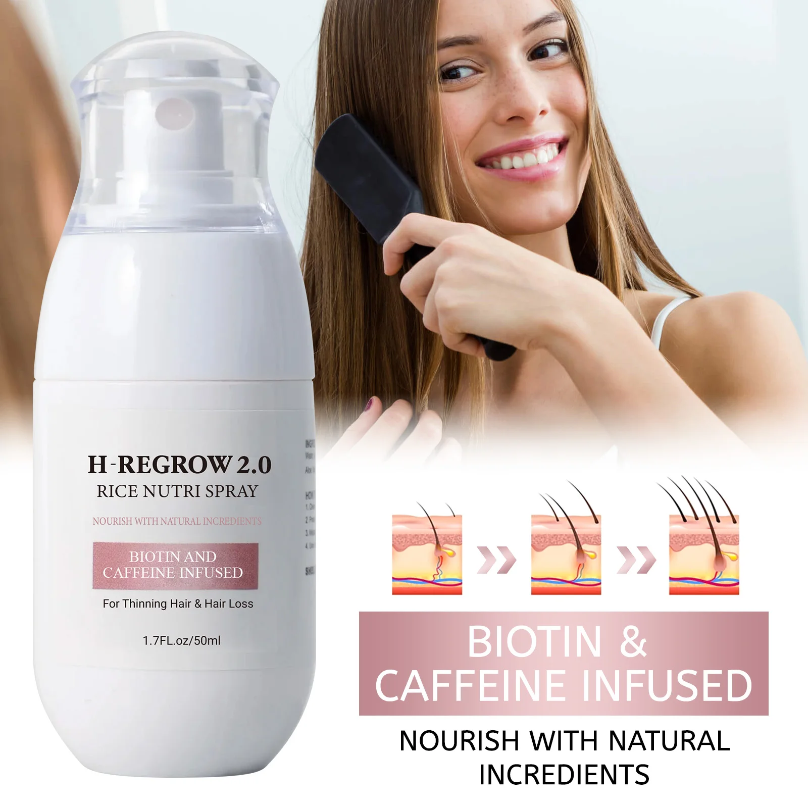 Hair Spray Rice Water Strong H - огляд і ціна Hair Care With Rice Water