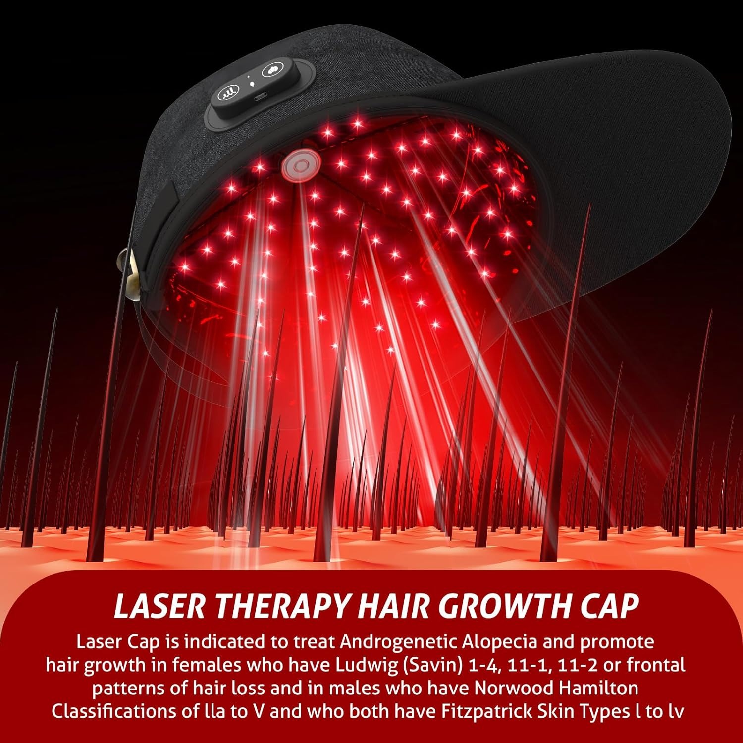 Wireless Laser Cap Hair Growth - огляд і ціна Hair Care With Protein