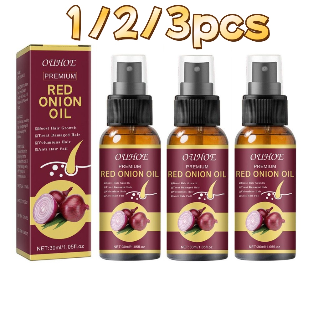 1/2/3pcs Red Onion Essential O - огляд і ціна Hair Care With Rice Water