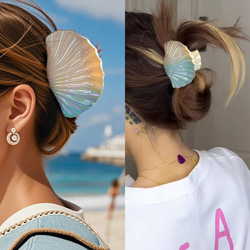 2pcs Gradient Shell Hair Clip  - огляд і ціна Hair Clip Claw Large