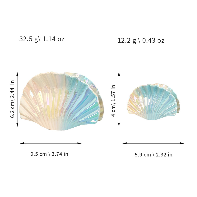 2pcs Gradient Shell Hair Clip  - огляд і ціна Hair Clip Claw Large