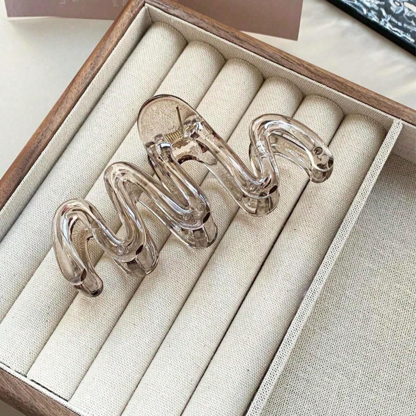 3PCS Premium Feeling Wave Shar - огляд і ціна Hair Clip Claw Large