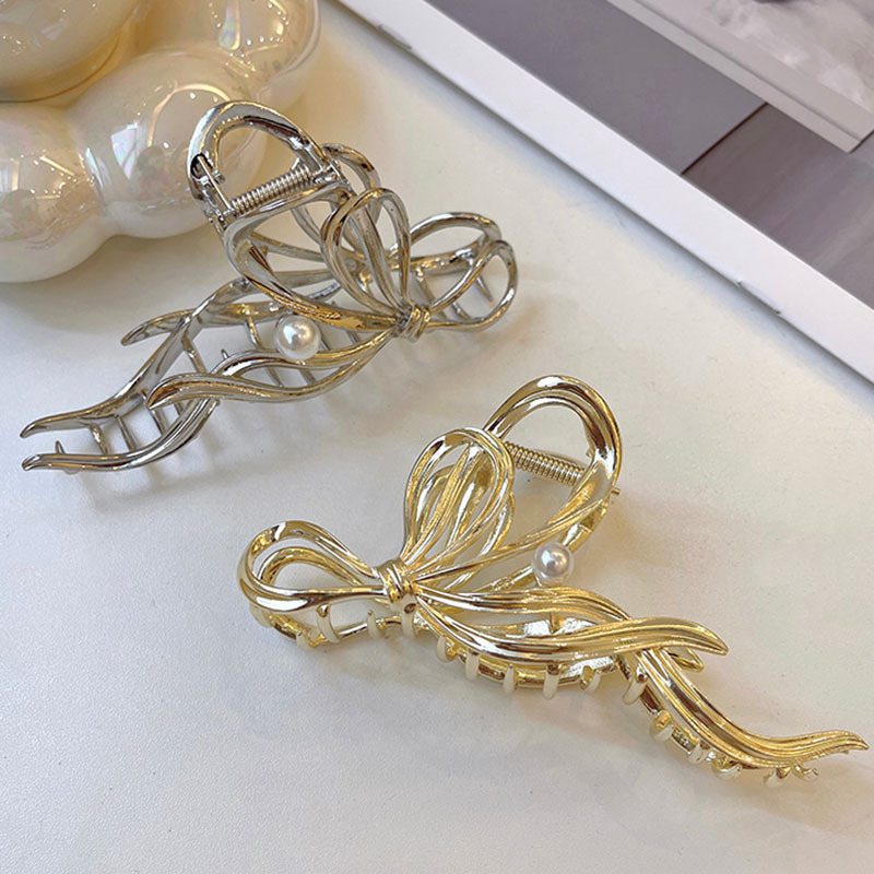 Fashion Elegant Women Bow Pear - огляд і ціна Hair Clip Claw Large