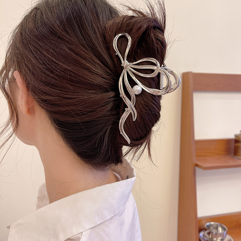 Fashion Elegant Women Bow Pear - огляд і ціна Hair Clip Claw Large
