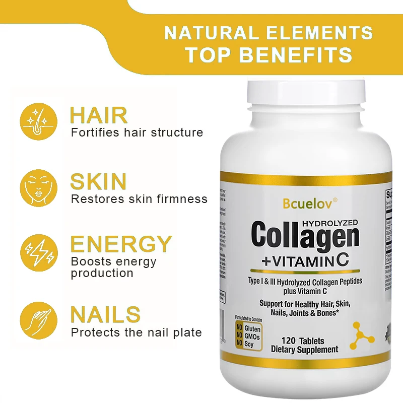 bcuelov Hydrolyzed Collagen Pe - огляд і ціна Hair Care Vitamin