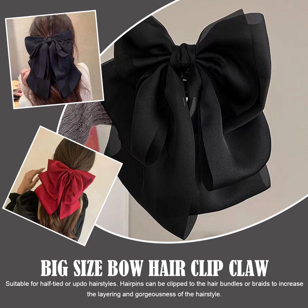 Hot Korean Style Big Size Bow  - огляд і ціна Hair Clip Claw Large