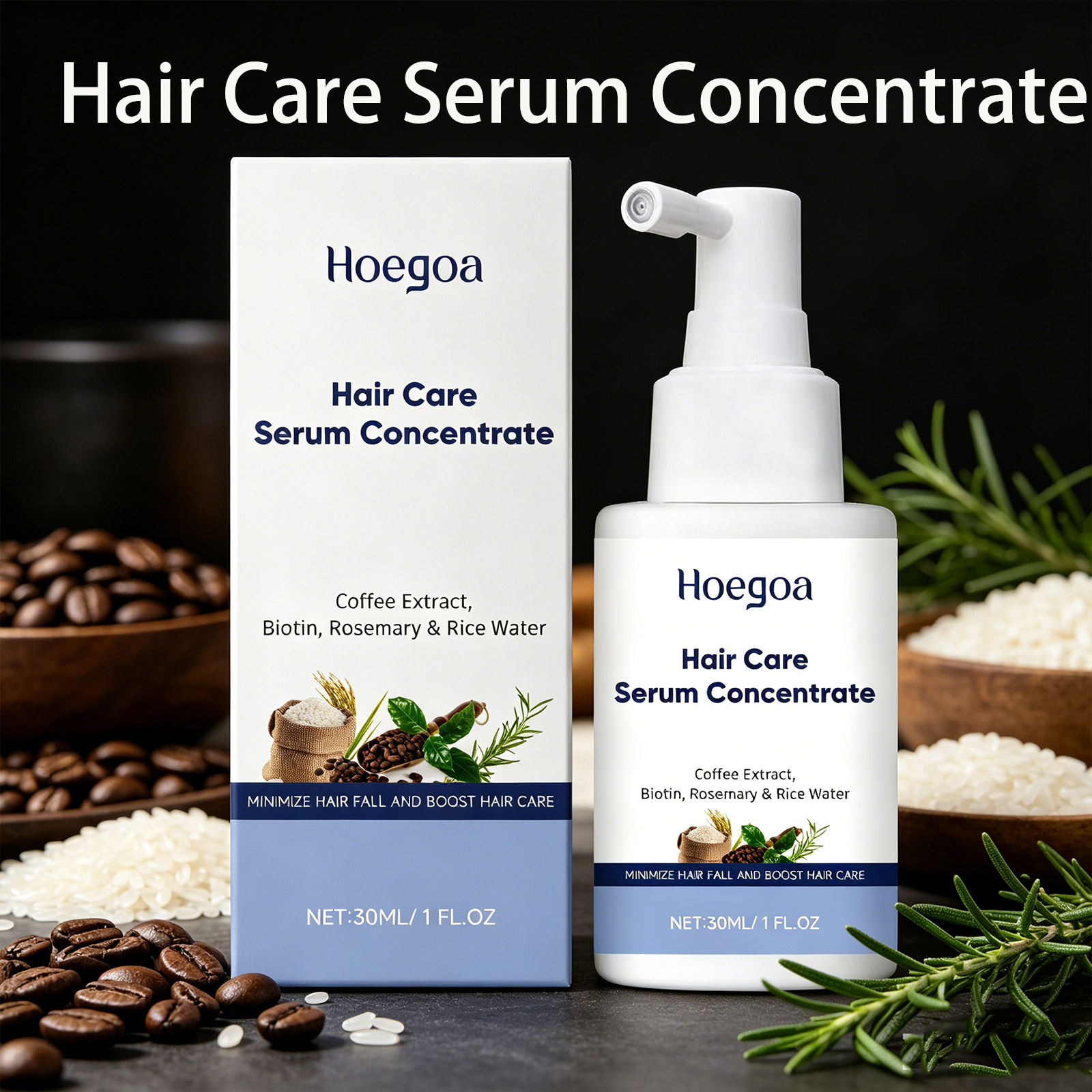 Hair Care Serum Caffeine Bioti - огляд і ціна Hair Care With Rice Water