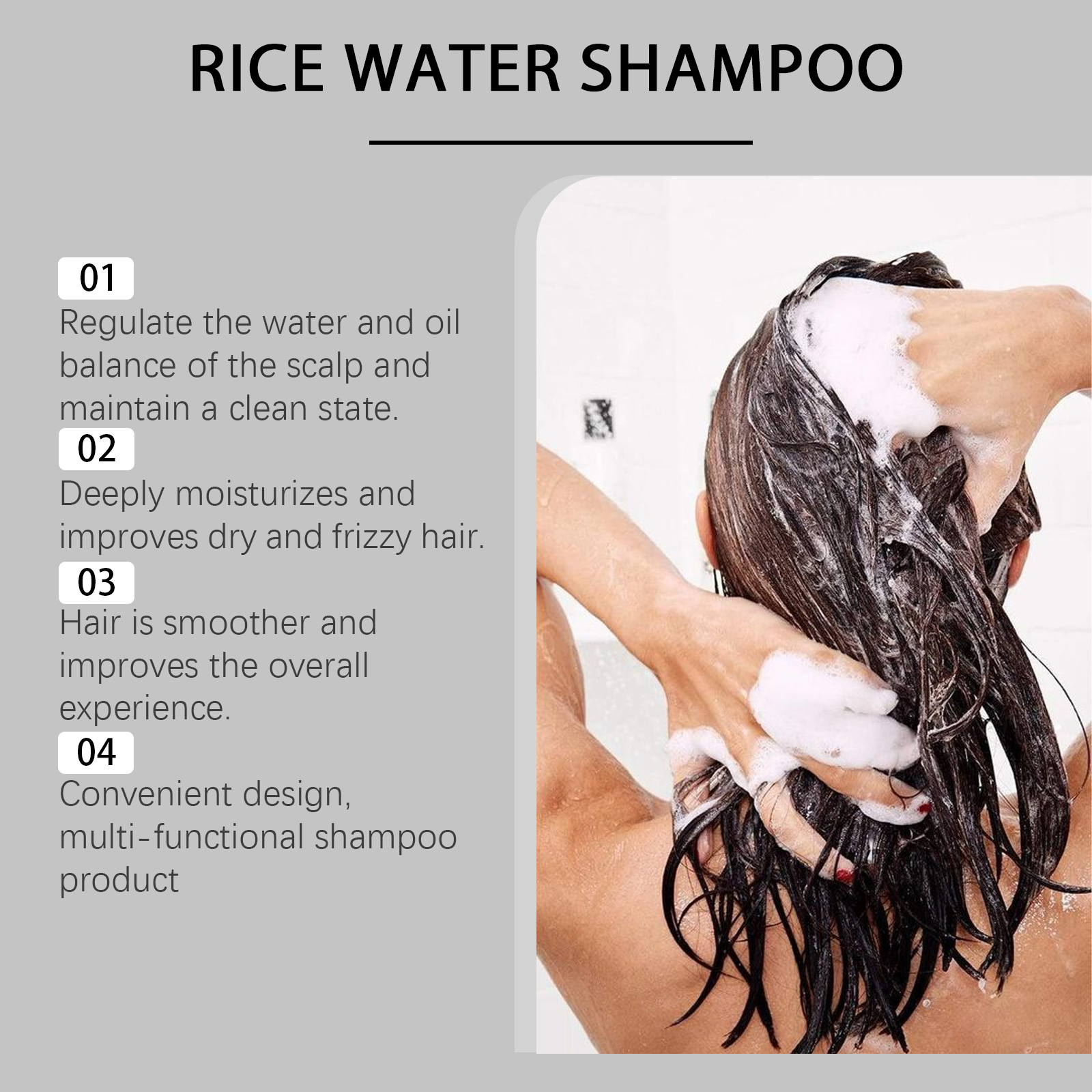 Rice Water Foam Hair Shampoo O - огляд і ціна Hair Care With Rice Water