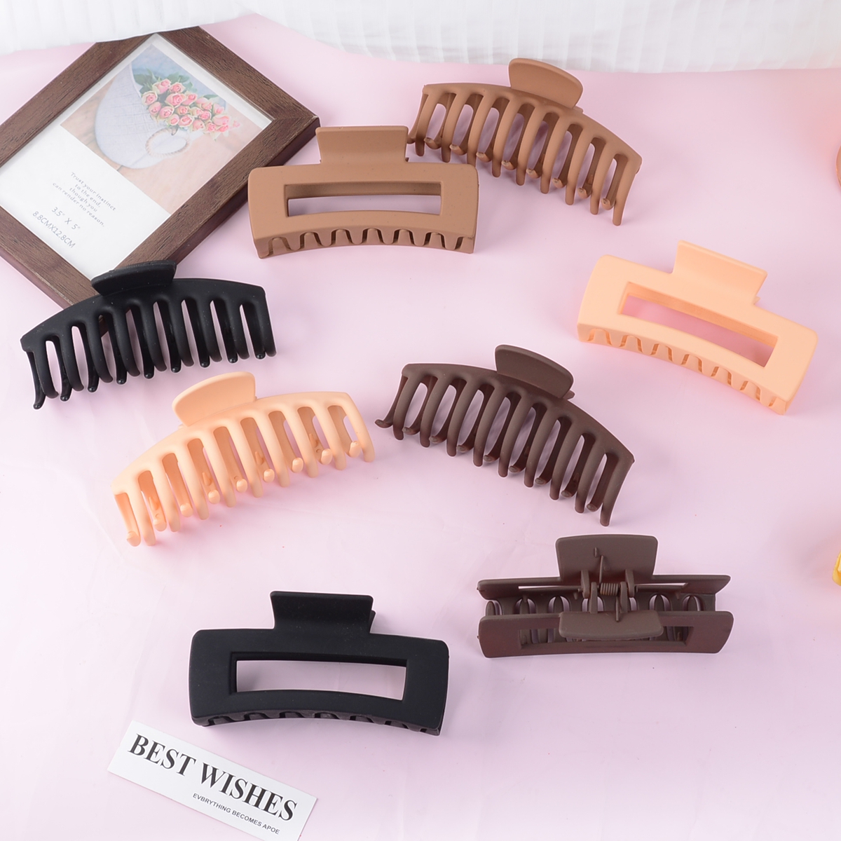 Black Hair Clips for Women - 8 - огляд і ціна Hair Clip Claw Large