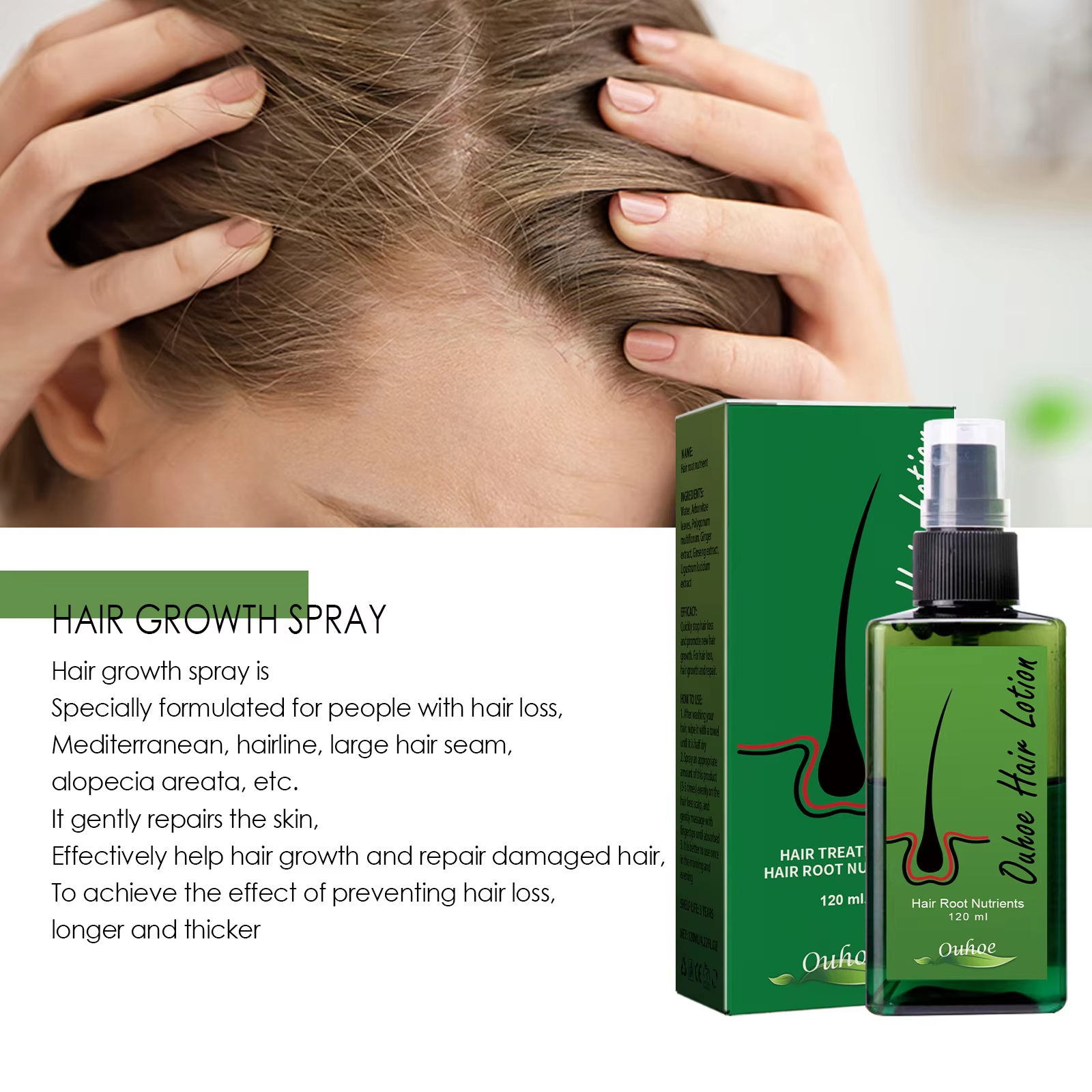 Hair Growth Spray Anti Hair Lo - огляд і ціна Hair Care With Protein