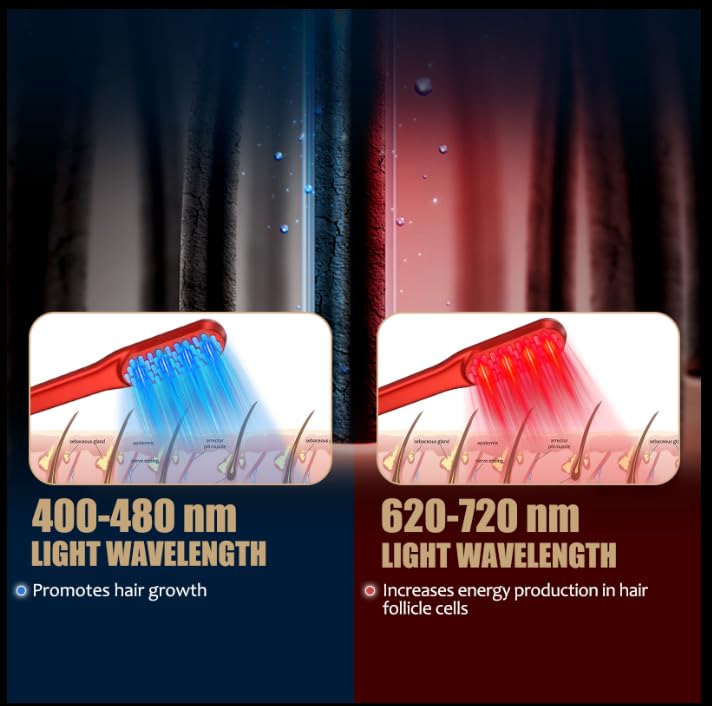 Laser hair growth comb, red li - огляд і ціна Hair Care With Protein