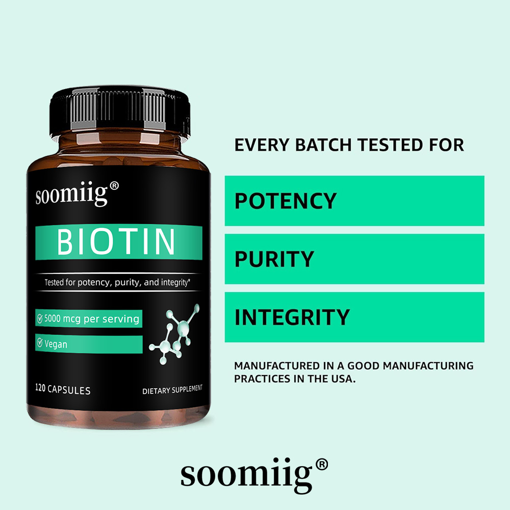 Vegan Biotin Supplement 5000 M - огляд і ціна Hair Care Vitamin
