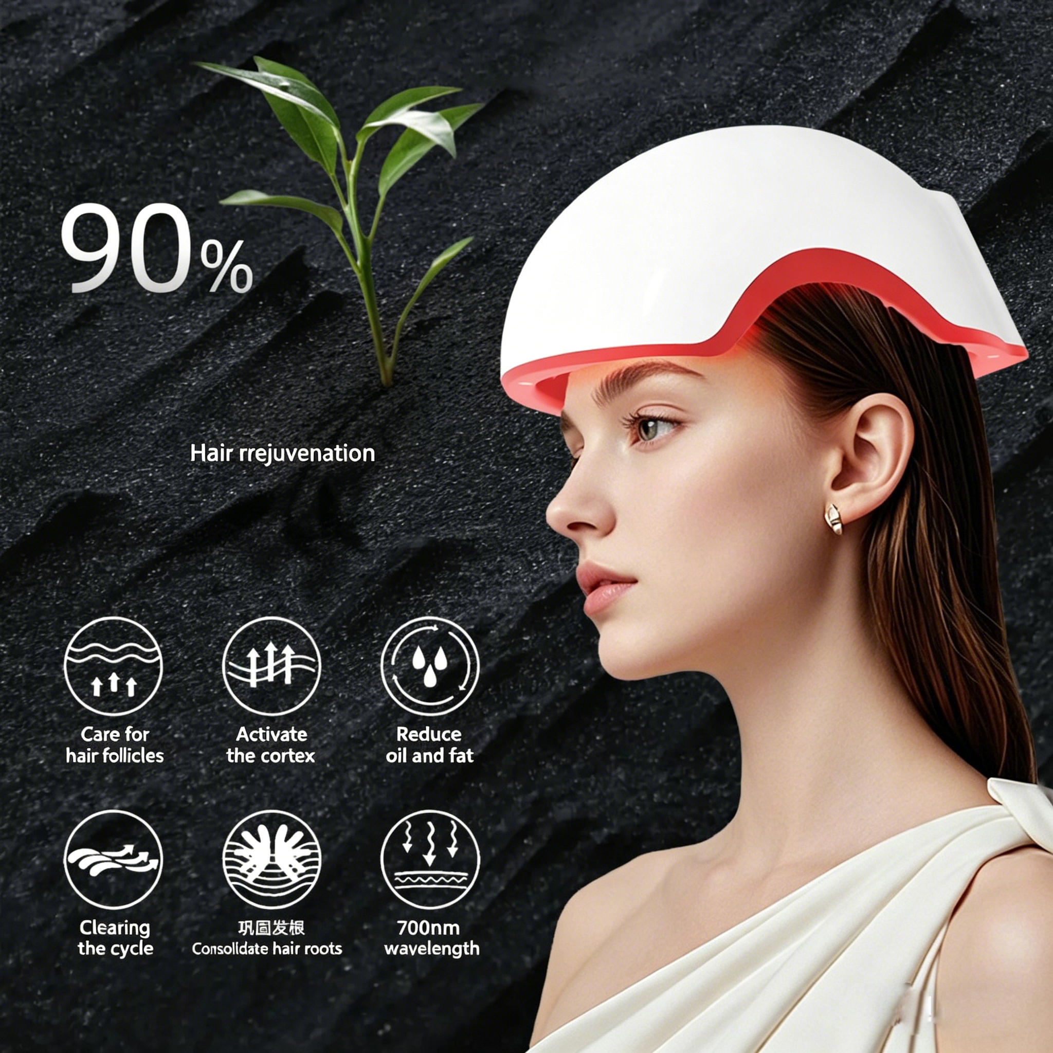 Red Light Therapy Device Hat N - огляд і ціна Hair Care With Protein